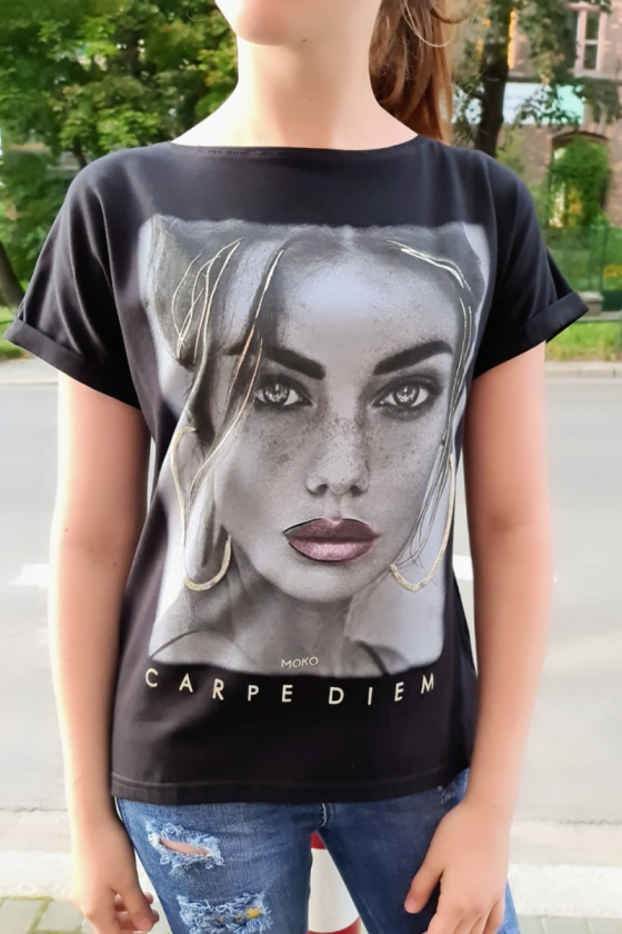 T-shirt Carpe Diem Czarny
