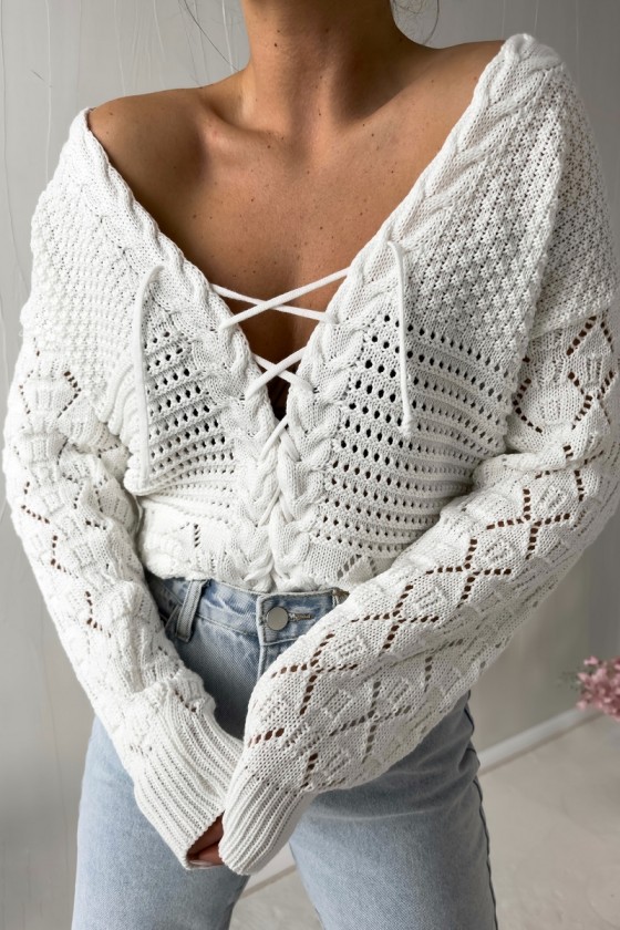 Sweter Marigold Bawełna Biały
